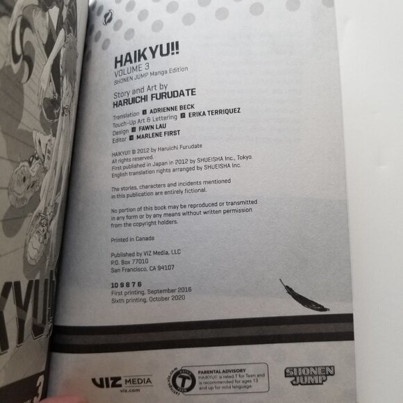 Manga Haikyu Vol 3 Edition Story and Art by Haruichi Furudate Shonen Jump - Picture 8 of 8